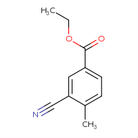 Chemical structure of ethyl 3-cyano-4-methylbenzoate - CSSB00009847006