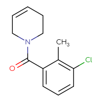 Chemical structure of 1-(3-chloro-2-methylbenzoyl)-1,2,3,6-tetrahydropyridine - CSSB01994016136