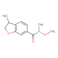 Chemical structure of N-methoxy-N,3-dimethyl-2,3-dihydro-1-benzofuran-6-carboxamide - CSSB21151593204