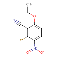 Chemical structure of 6-ethoxy-2-fluoro-3-nitrobenzonitrile - CSSB00040147739