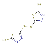 Chemical structure of 5-[(5-sulfanyl-1,3,4-thiadiazol-2-yl)disulfanyl]-1,3,4-thiadiazole-2-thiol - CSSB00020659798