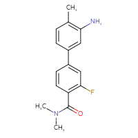 Chemical structure of 3'-amino-3-fluoro-N,N,4'-trimethyl-[1,1'-biphenyl]-4-carboxamide - CSSB06591428344