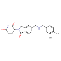 Chemical structure of 3-[5-({[(3,4-dimethylphenyl)methyl]amino}methyl)-1-oxo-2,3-dihydro-1H-isoindol-2-yl]piperidine-2,6-dione - CSSB06700992869