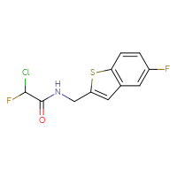 Chemical structure of 2-chloro-2-fluoro-N-[(5-fluoro-1-benzothiophen-2-yl)methyl]acetamide - CSSB21332054735
