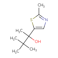 Chemical structure of 3,3-dimethyl-2-(2-methyl-1,3-thiazol-5-yl)butan-2-ol - CSSB00018399352
