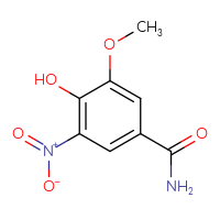 Chemical structure of 4-hydroxy-3-methoxy-5-nitrobenzamide - CSSB00020727324