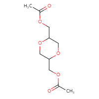 Chemical structure of {5-[(acetyloxy)methyl]-1,4-dioxan-2-yl}methyl acetate - CSSB00011072226