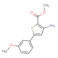 Chemical structure of methyl 3-amino-5-(3-methoxyphenyl)thiophene-2-carboxylate - CSSB00000767377