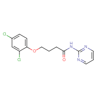Chemical structure of 4-(2,4-dichlorophenoxy)-N-(pyrimidin-2-yl)butanamide - CSSB00104999381