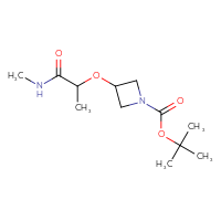 Chemical structure of tert-butyl 3-[1-(methylcarbamoyl)ethoxy]azetidine-1-carboxylate - CSSB14826969036
