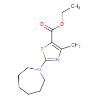 Chemical structure of ethyl 2-(azepan-1-yl)-4-methyl-1,3-thiazole-5-carboxylate - CSSB00003674444