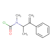Chemical structure of N-methyl-N-(3-phenylbut-3-en-2-yl)carbamoyl chloride - CSSB14987122506