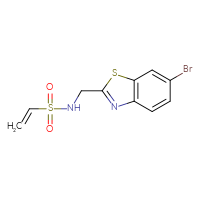 Chemical structure of N-[(6-bromo-1,3-benzothiazol-2-yl)methyl]ethene-1-sulfonamide - CSSB06578893193