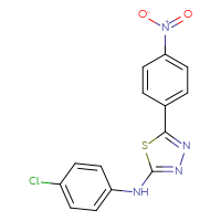 Chemical structure of N-(4-chlorophenyl)-5-(4-nitrophenyl)-1,3,4-thiadiazol-2-amine - CSSB00020646334