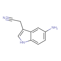 Chemical structure of 2-(5-amino-1H-indol-3-yl)acetonitrile - CSSB00009844291