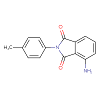 Chemical structure of 4-amino-2-(4-methylphenyl)-2,3-dihydro-1H-isoindole-1,3-dione - CSSB00034653926