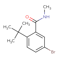 Chemical structure of 5-bromo-2-tert-butyl-N-methylbenzamide - CSSB02283620526