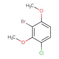 Chemical structure of 2-bromo-4-chloro-1,3-dimethoxybenzene - CSSB00013551179