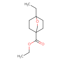 Chemical structure of ethyl 1-ethyl-2-oxabicyclo[2.2.2]octane-4-carboxylate - CSSB06655403787