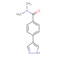 Chemical structure of N,N-dimethyl-4-(1H-pyrazol-4-yl)benzamide - CSSB00102975307
