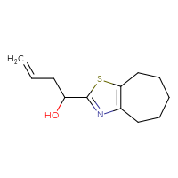 Chemical structure of 1-{4H,5H,6H,7H,8H-cyclohepta[d][1,3]thiazol-2-yl}but-3-en-1-ol - CSSB00120727486