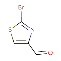 Chemical structure of 2-bromo-1,3-thiazole-4-carbaldehyde - CSSB00009816748
