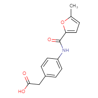 Chemical structure of 2-[4-(5-methylfuran-2-amido)phenyl]acetic acid - CSSB00000627600