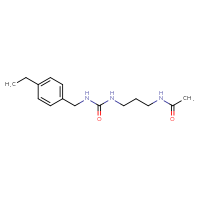 Chemical structure of N-[3-({[(4-ethylphenyl)methyl]carbamoyl}amino)propyl]acetamide - CSSB00856252195