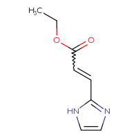 Chemical structure of ethyl 3-(1H-imidazol-2-yl)prop-2-enoate - CSSB01097749925