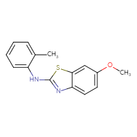 Chemical structure of 6-methoxy-N-(2-methylphenyl)-1,3-benzothiazol-2-amine - CSSB00020652057