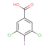 Chemical structure of 3,5-dichloro-4-iodobenzoic acid - CSSB00012354314