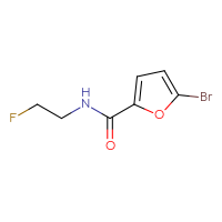 Chemical structure of 5-bromo-N-(2-fluoroethyl)furan-2-carboxamide - CSSB00014493713