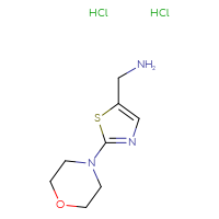 Chemical structure of 1-[2-(morpholin-4-yl)-1,3-thiazol-5-yl]methanamine dihydrochloride - CSSB00000722651