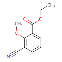 Chemical structure of ethyl 3-cyano-2-methoxybenzoate - CSSB00010149322