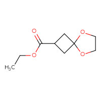 Chemical structure of ethyl 5,8-dioxaspiro[3.4]octane-2-carboxylate - CSSB15008022262