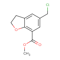 Chemical structure of methyl 5-(chloromethyl)-2,3-dihydro-1-benzofuran-7-carboxylate - CSSB20620703151