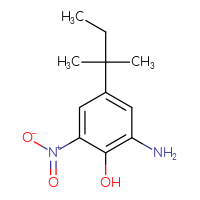Chemical structure of 2-amino-4-(2-methylbutan-2-yl)-6-nitrophenol - CSSB00009993491