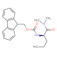 Chemical structure of (9H-fluoren-9-yl)methyl N-[(1R)-1-(dimethylcarbamoyl)butyl]carbamate - CSSB21043414819