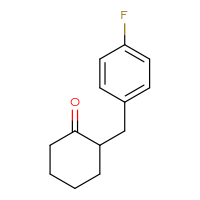 Chemical structure of 2-[(4-fluorophenyl)methyl]cyclohexan-1-one - CSSB00011467470