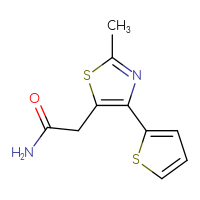 Chemical structure of 2-[2-methyl-4-(thiophen-2-yl)-1,3-thiazol-5-yl]acetamide - CSSB00094176939