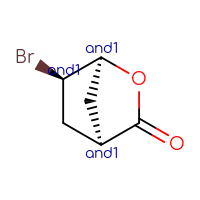 Chemical structure of rac-(1R,4S,6S)-6-bromo-2-oxabicyclo[2.2.1]heptan-3-one - CSSB06811372900