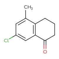 Chemical structure of 7-chloro-5-methyl-1,2,3,4-tetrahydronaphthalen-1-one - CSSB00000103995