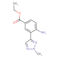 Chemical structure of ethyl 4-amino-3-(2-methyl-2H-1,2,3-triazol-4-yl)benzoate - CSSB21531603027