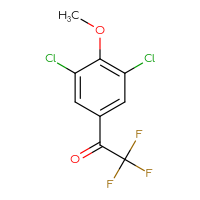 Chemical structure of 1-(3,5-dichloro-4-methoxyphenyl)-2,2,2-trifluoroethan-1-one - CSSB00020972359