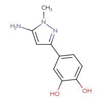 Chemical structure of 4-(5-amino-1-methyl-1H-pyrazol-3-yl)benzene-1,2-diol - CSSB00021415661
