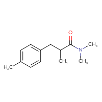 Chemical structure of N,N,2-trimethyl-3-(4-methylphenyl)propanamide - CSSB01991600410
