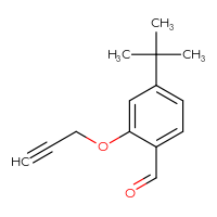 Chemical structure of 4-tert-butyl-2-(prop-2-yn-1-yloxy)benzaldehyde - CSSB06368761726
