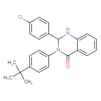 Chemical structure of 3-(4-tert-butylphenyl)-2-(4-chlorophenyl)-1,2,3,4-tetrahydroquinazolin-4-one - CSSB00121641174