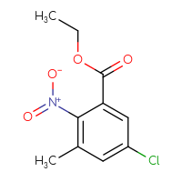 Chemical structure of ethyl 5-chloro-3-methyl-2-nitrobenzoate - CSSB00045925518
