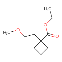 Chemical structure of ethyl 1-(2-methoxyethyl)cyclobutane-1-carboxylate - CSSB00018753370